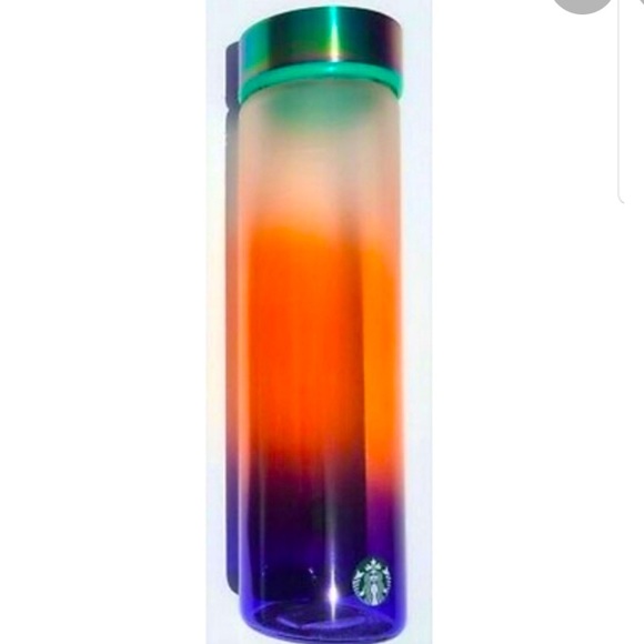 Starbucks Glass Rainbow Ombré Tumbler NEW!